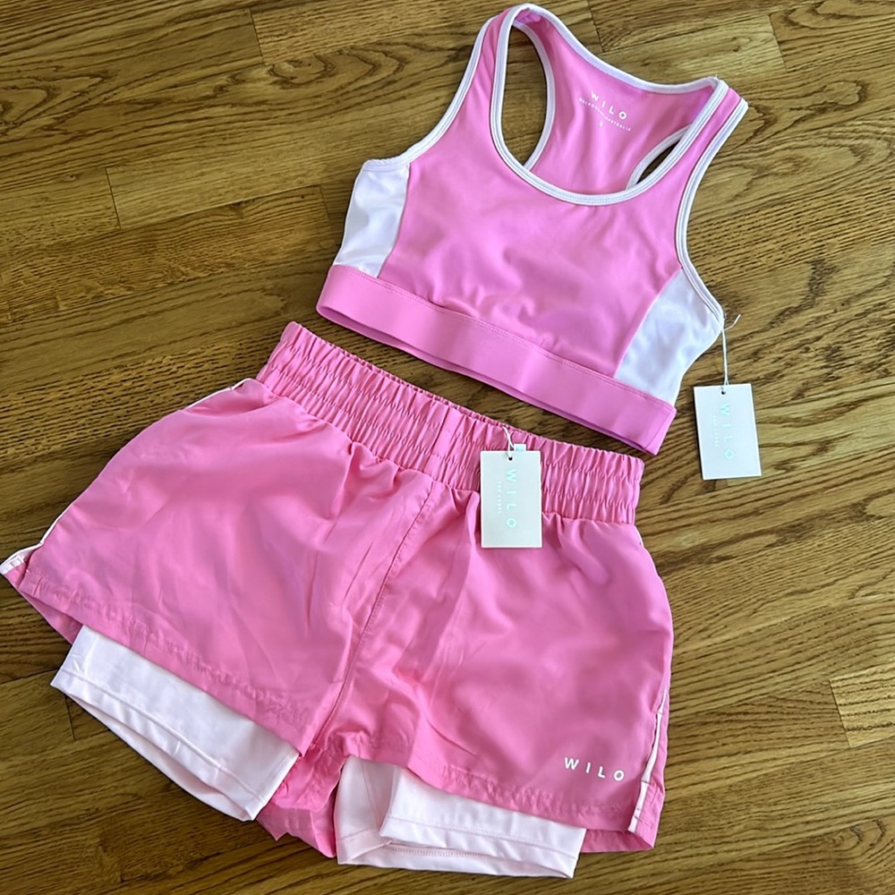 WILO Women's Pink Athletic Shorts - Lightweight Running Shorts